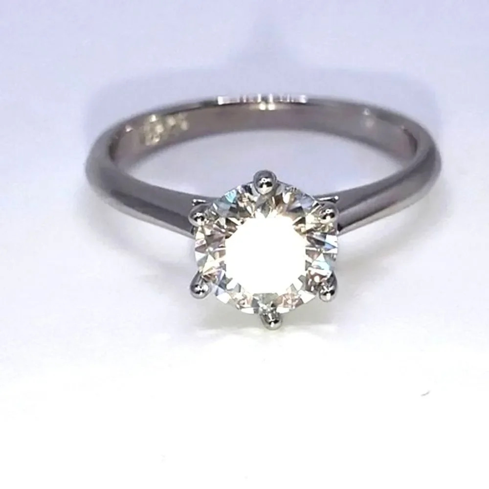1ct Genuine Moissanite Diamond Solitaire Engagement Ring 925 Size 5, 6 Or 7